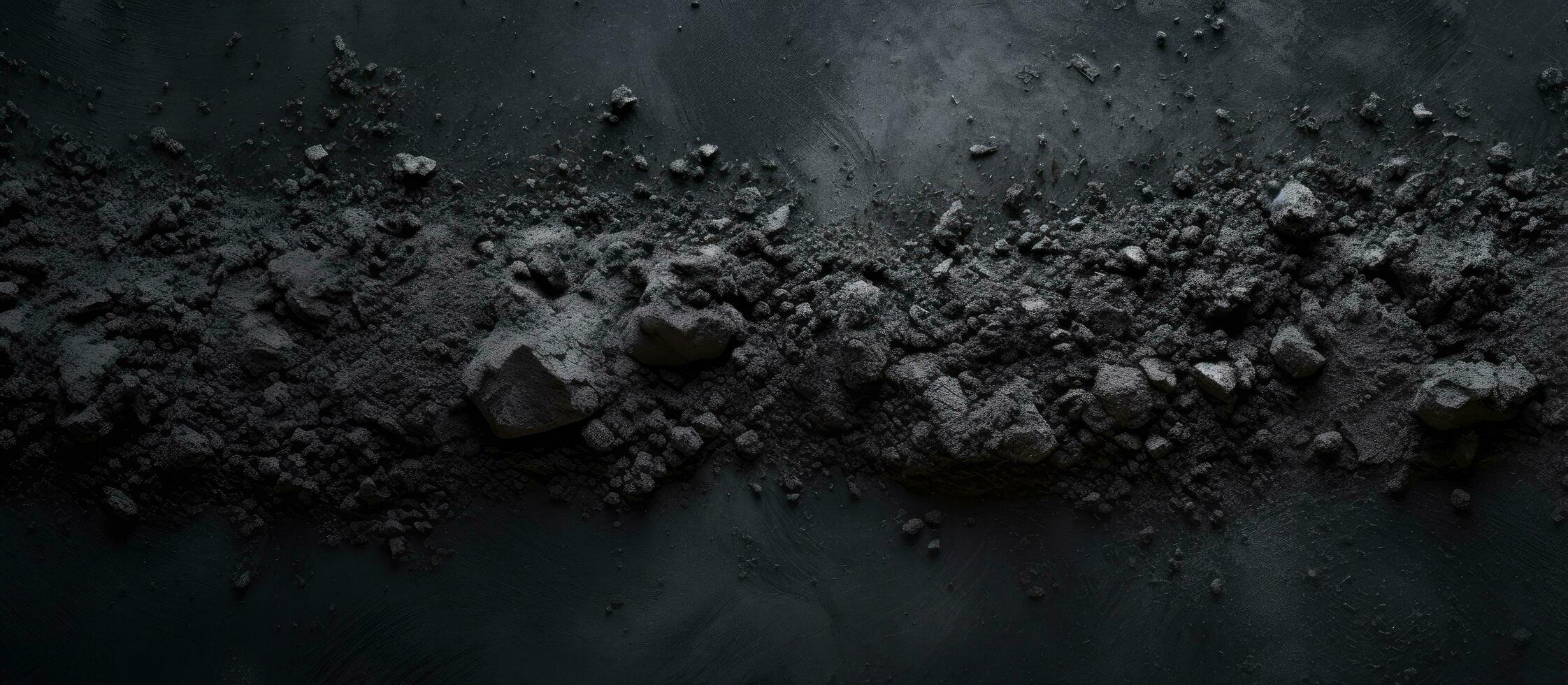 Dirty cement contrasting against a black backdrop photo