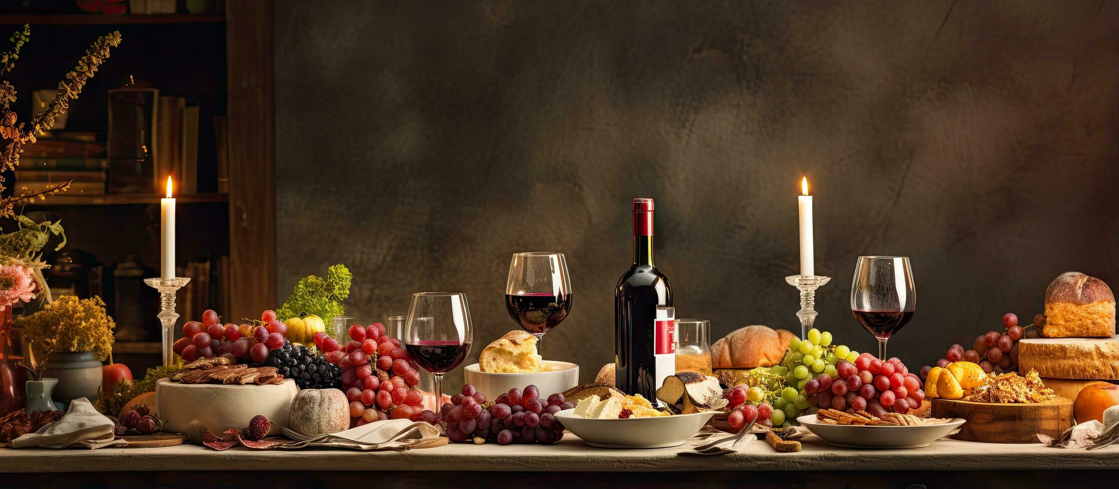 Party where wine is tasted at dinner photo