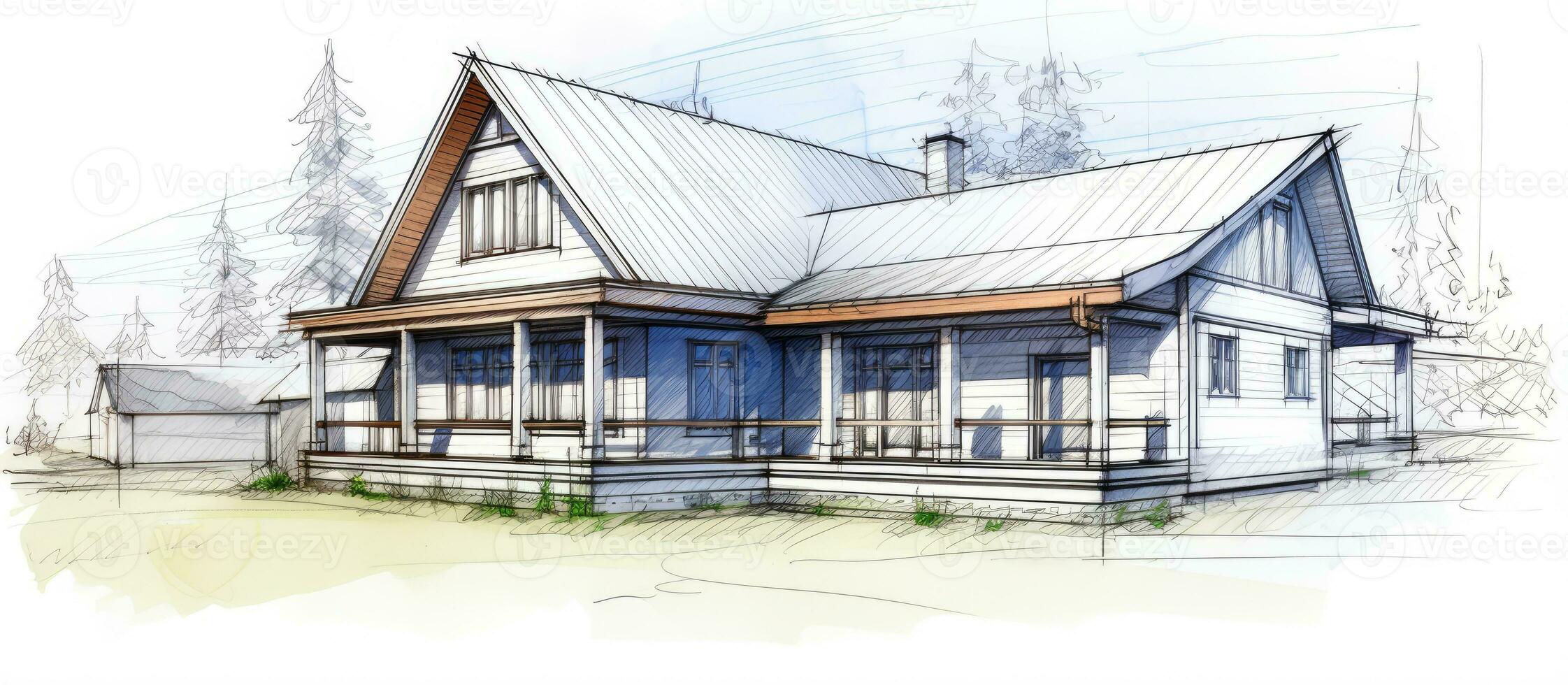 a house sketch design photo