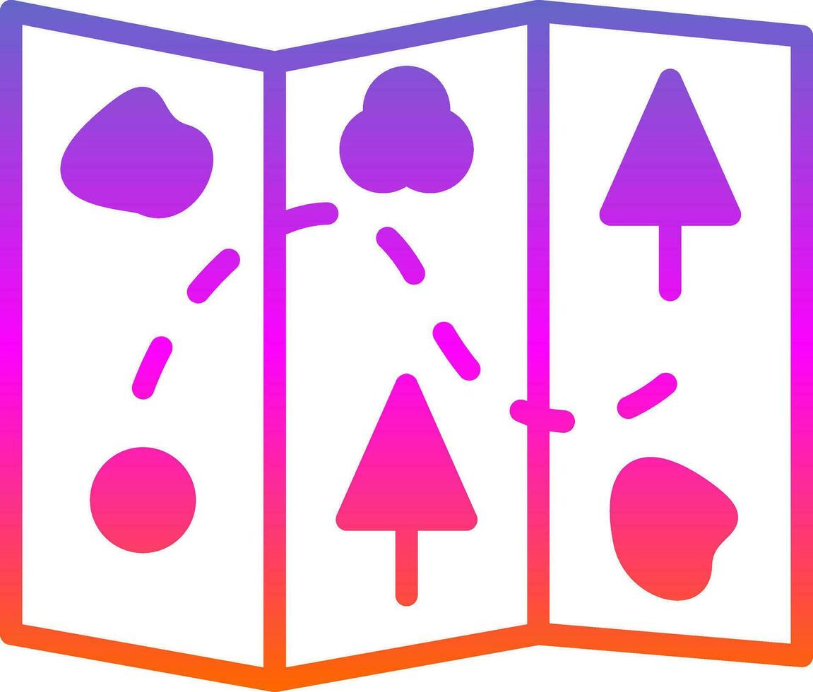 Treasure Map Vector Icon Design
