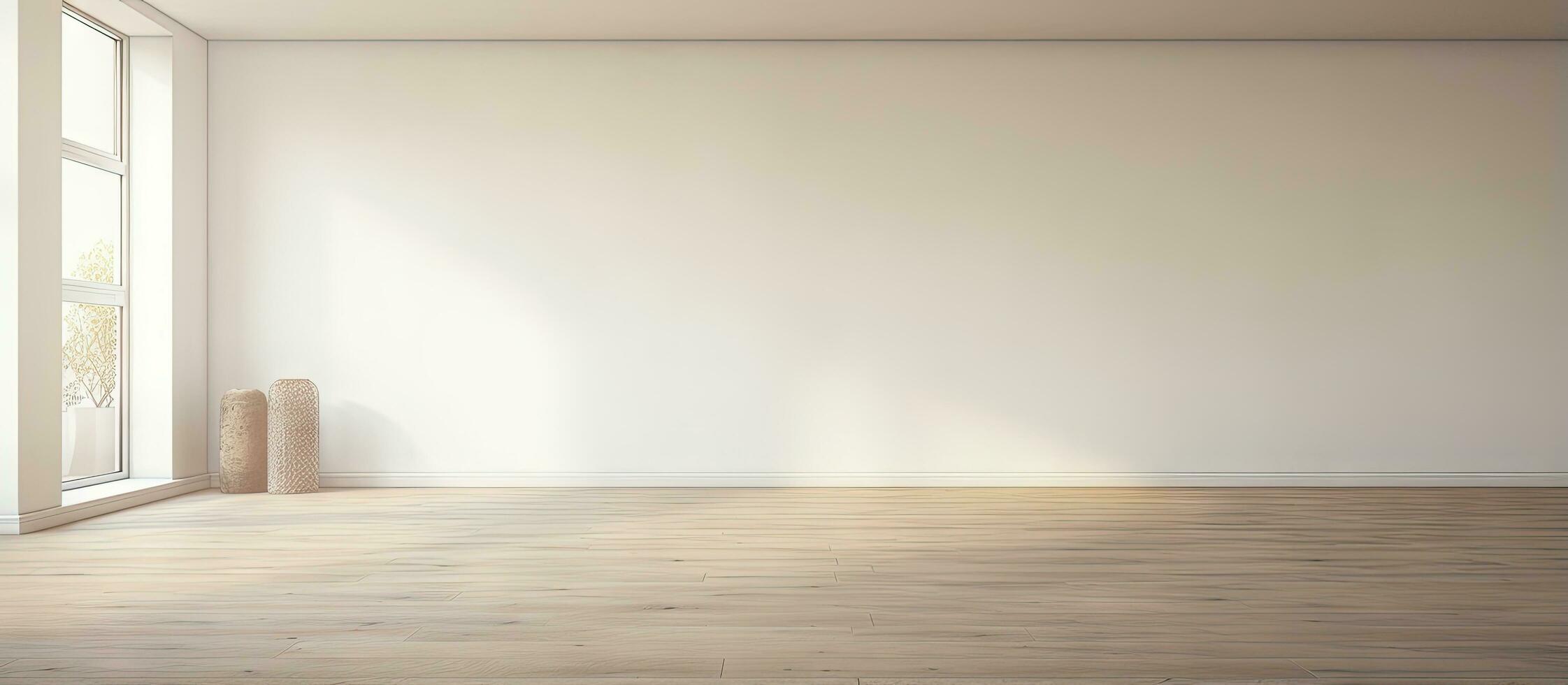 spacious and vacant living room in a newly furnished apartment photo