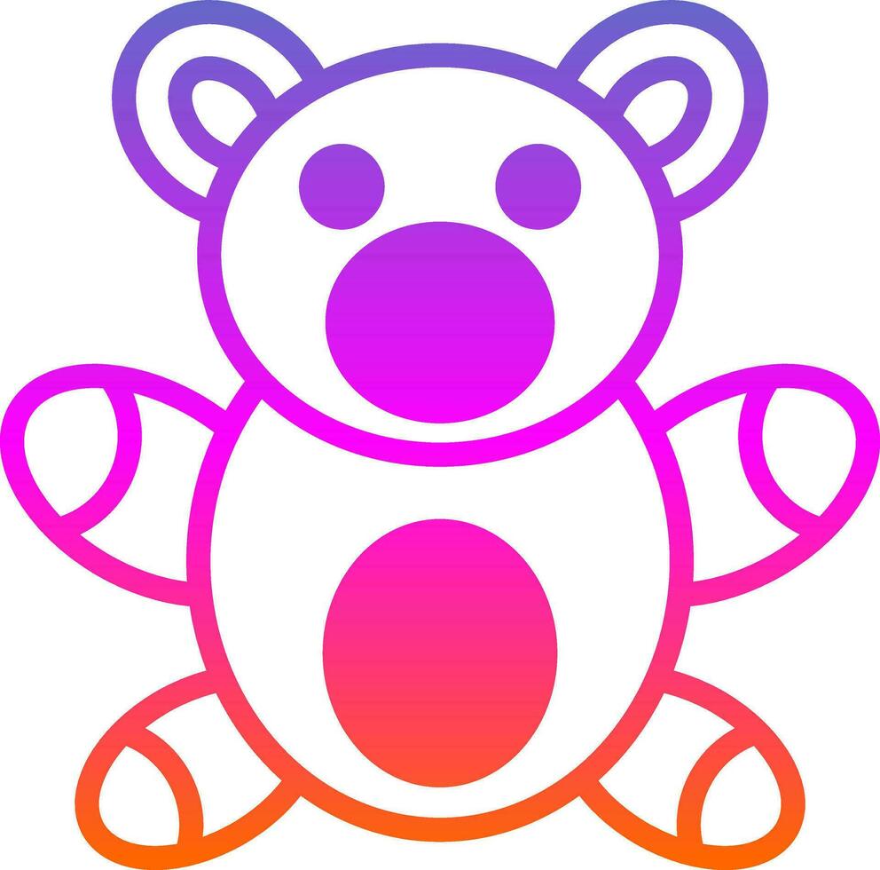 Teddy Bear Vector Icon Design