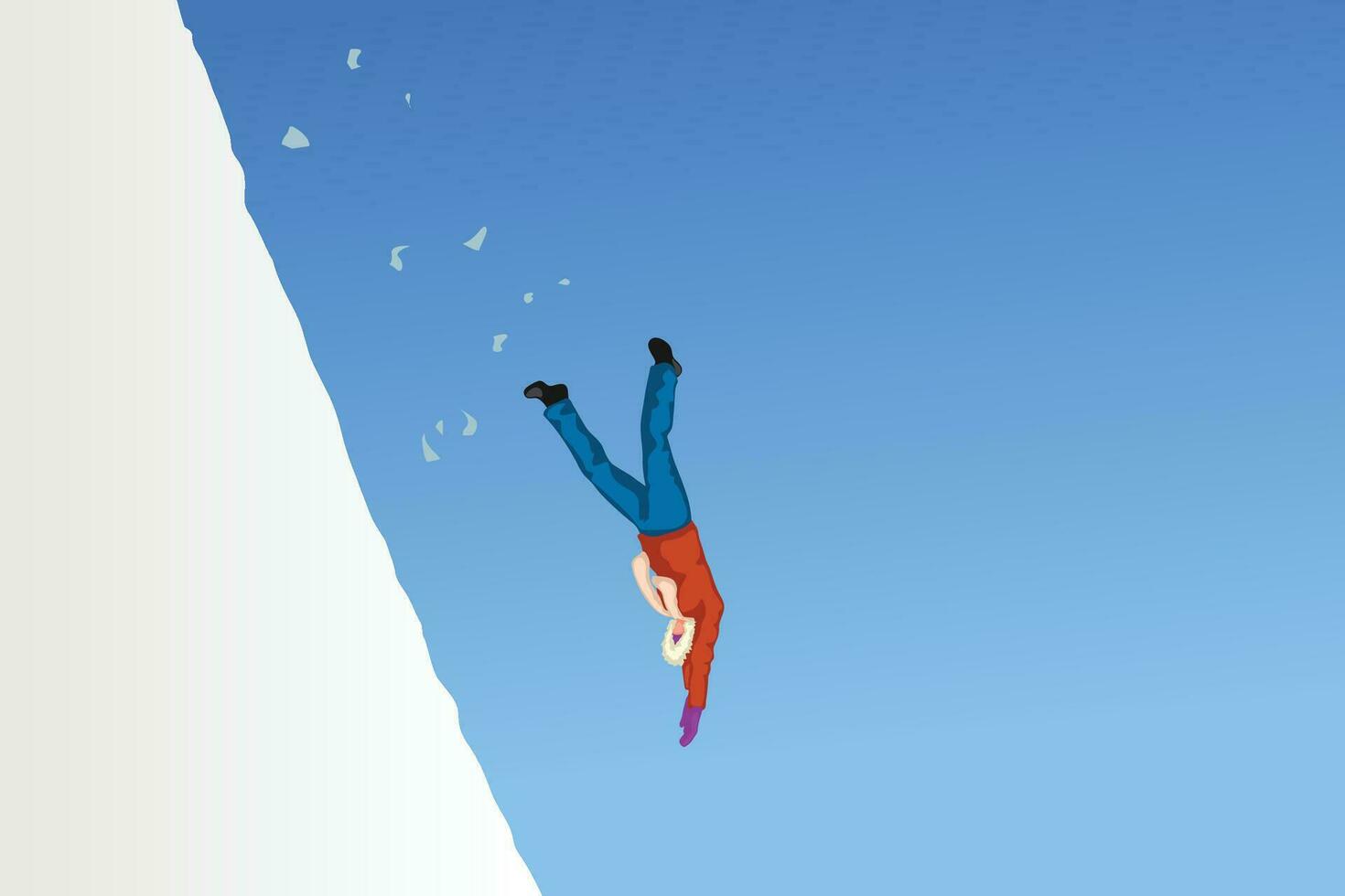 woman slipped and falling down vector