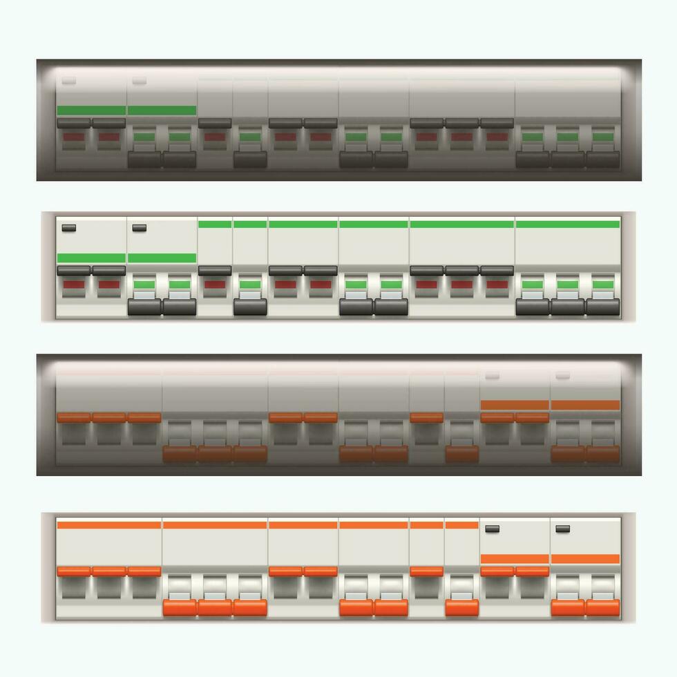 electric switches set vector