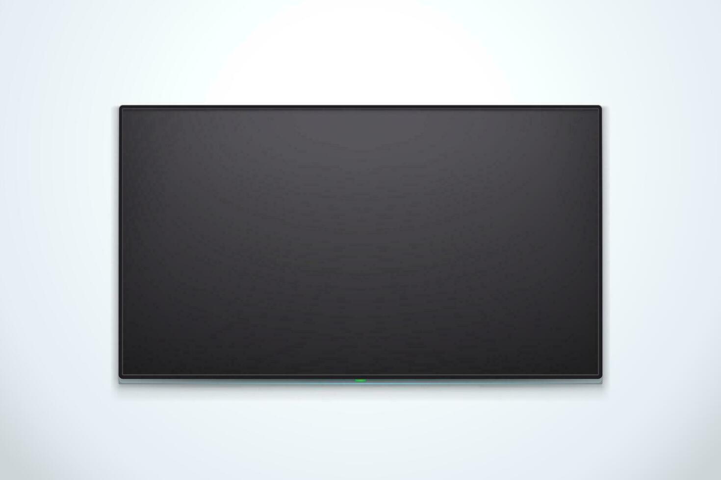 black tv with shadow vector