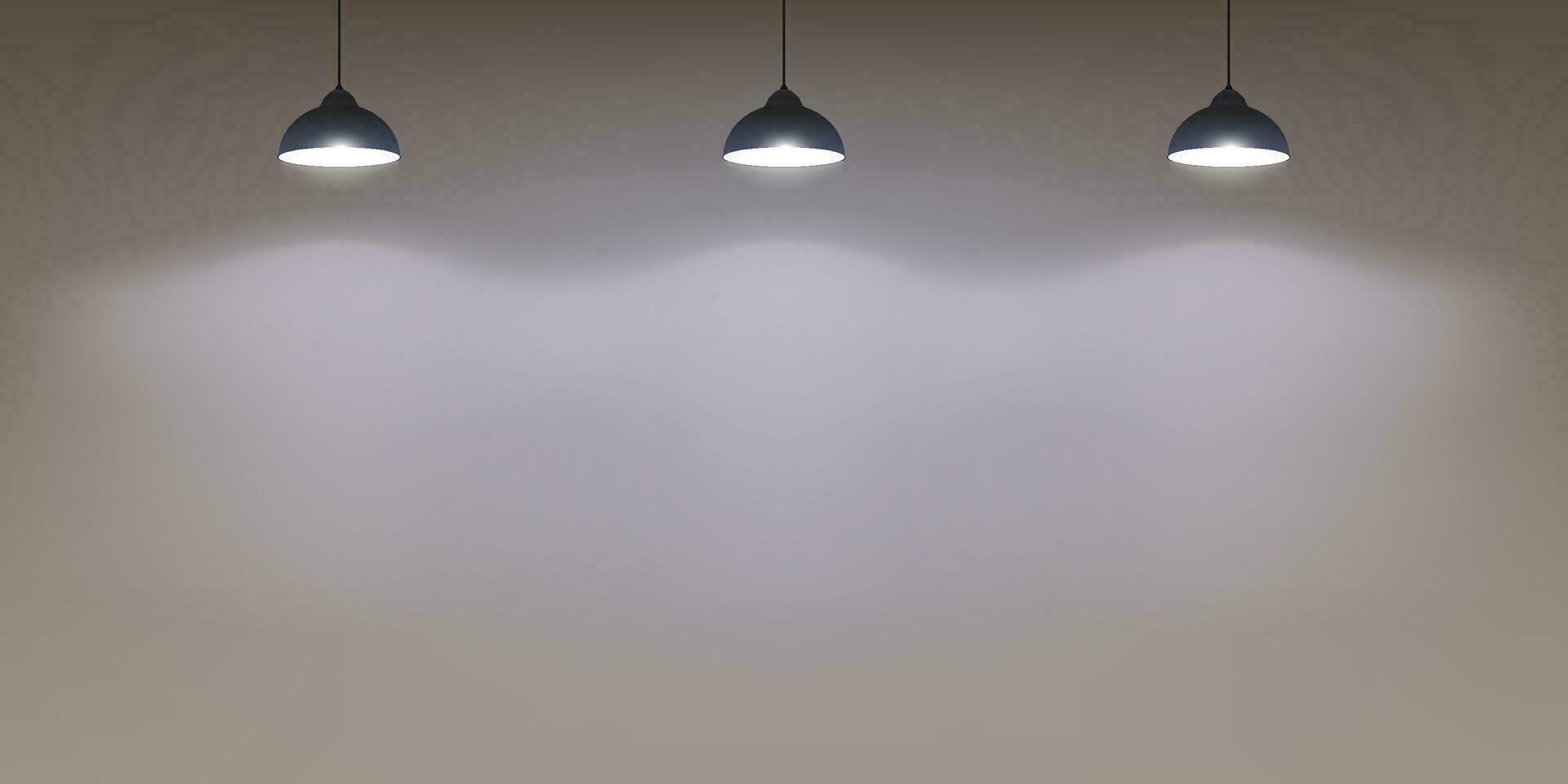 wall with lights vector