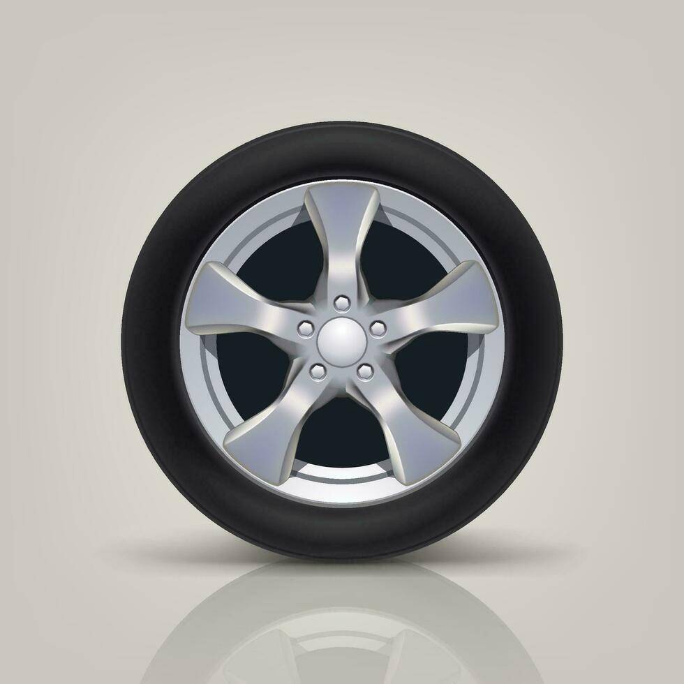 car wheel 01 vector