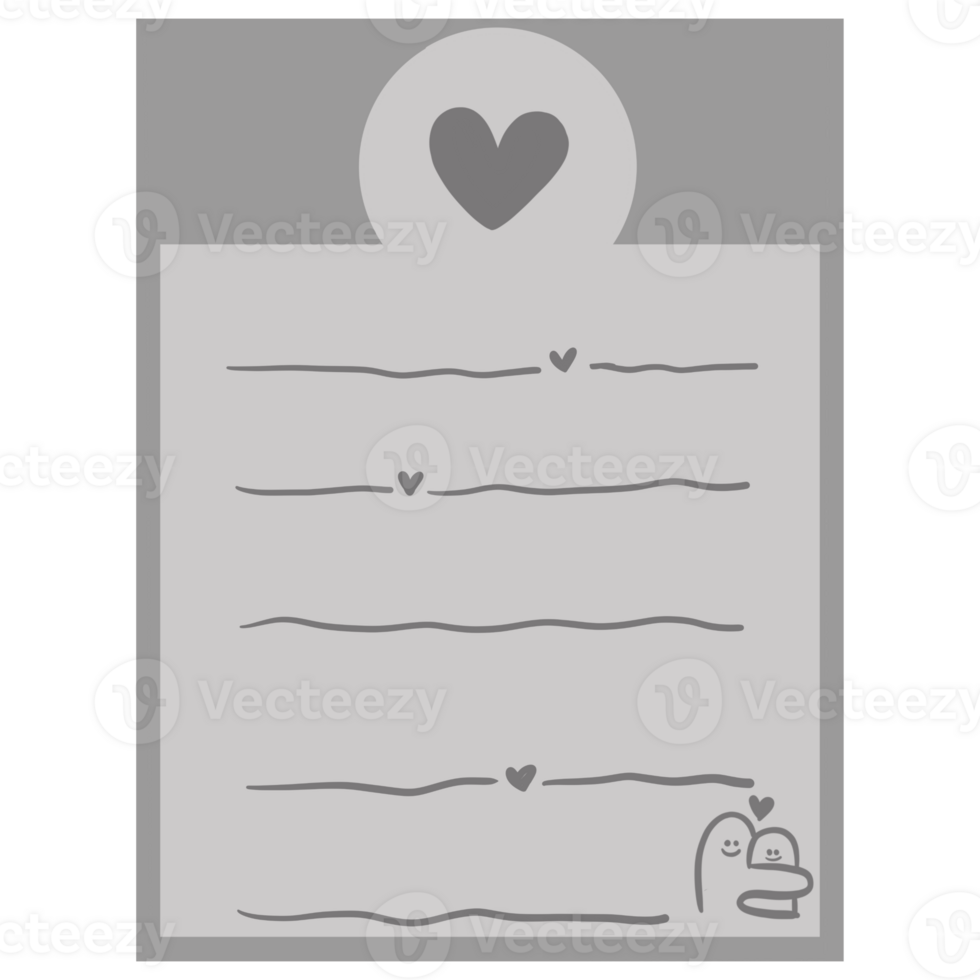 Paper note page minimal color and cute png