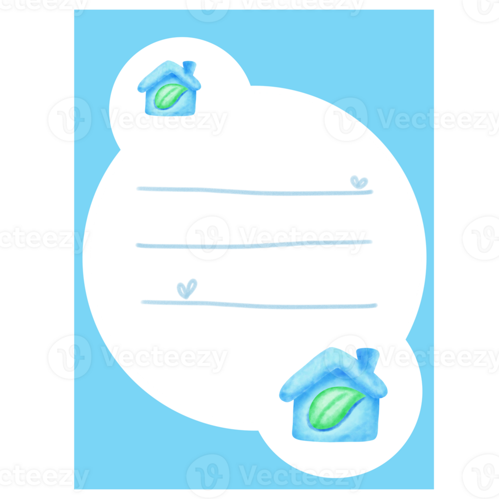 Paper note page minimal color and cute png