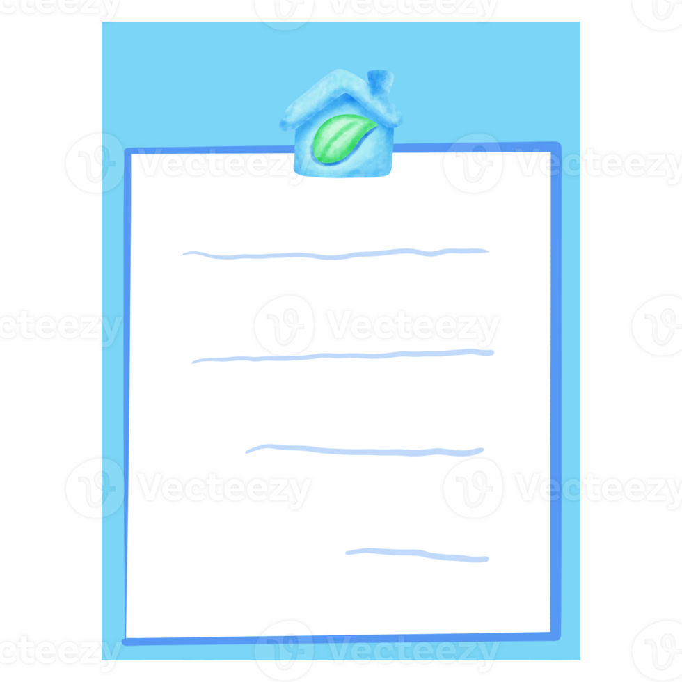 Paper note page minimal color and cute png