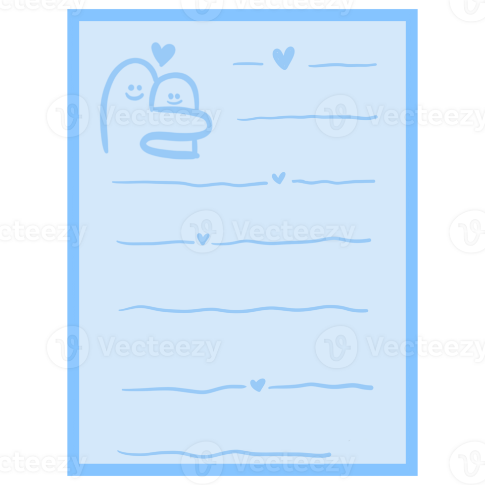 Paper note page minimal color and cute png