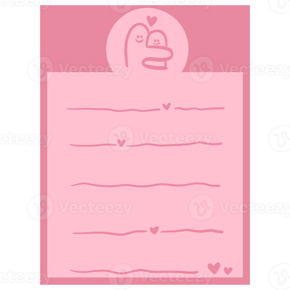 Paper note page minimal color and cute png