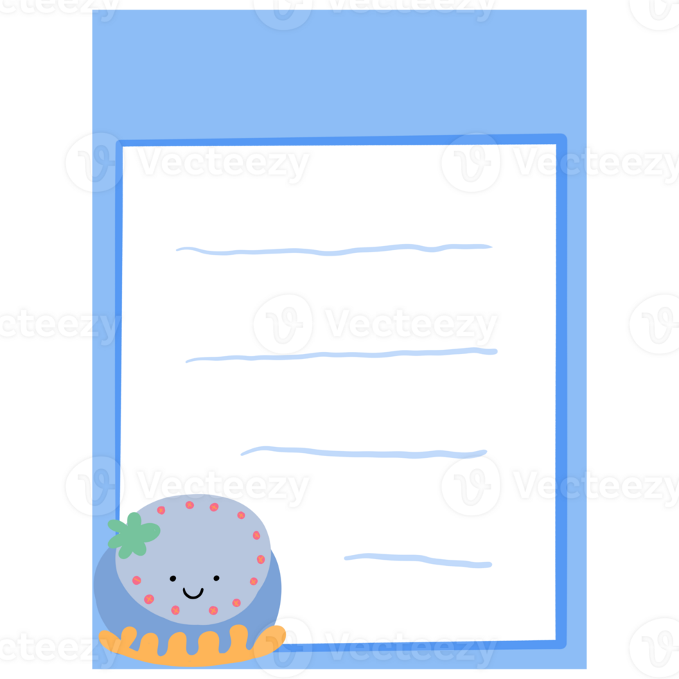 Paper note page minimal color and cute png