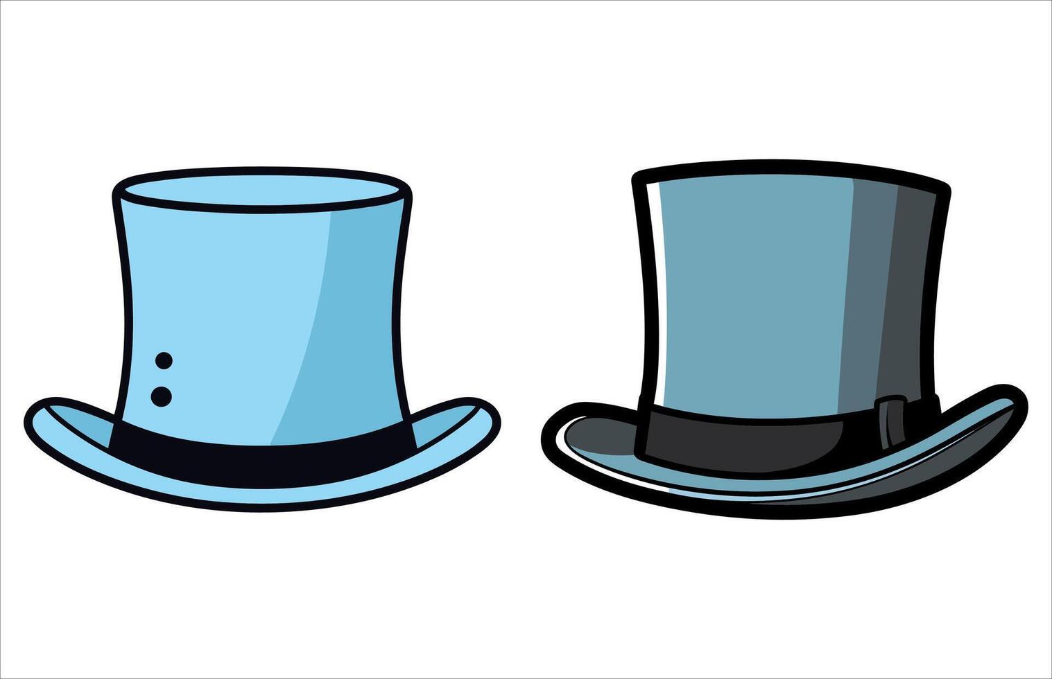Flat Illustration of Top Hat Vector Icon.