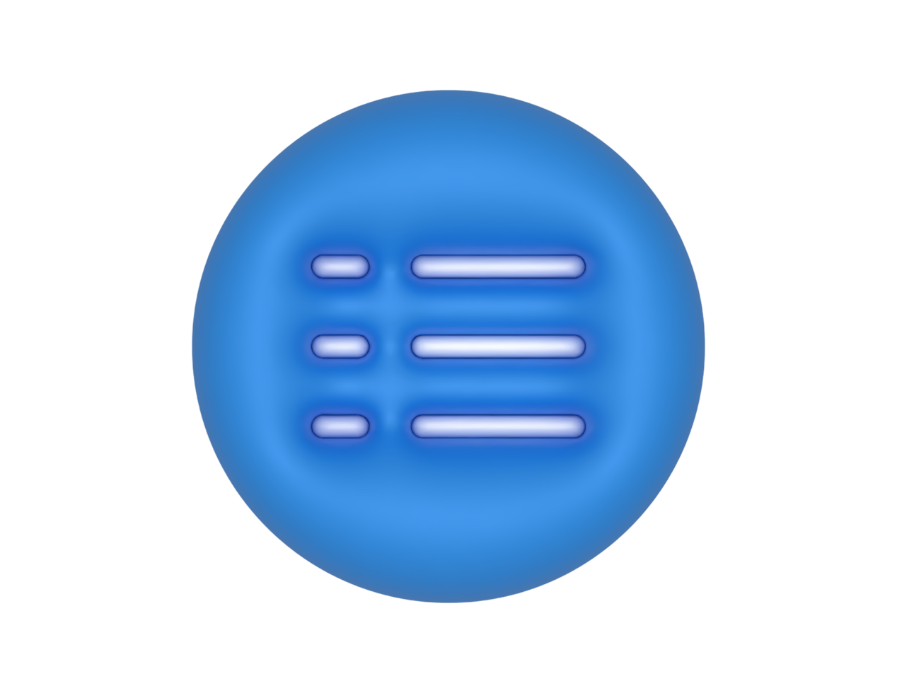 Web Page Menu Button Blue Circle transparent background png