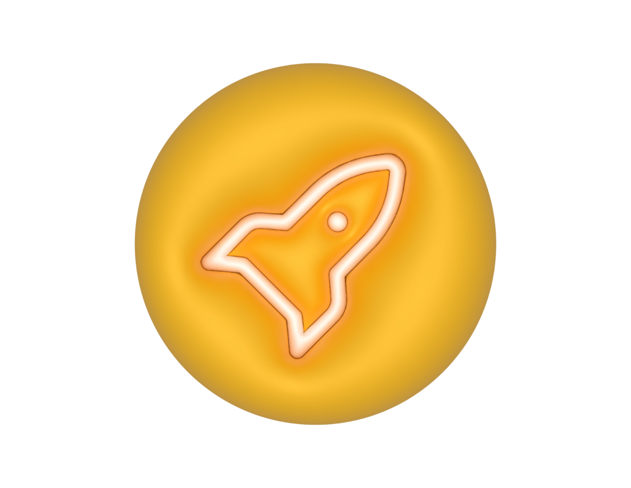 Rocket Boost Yellow Circle transparent background png