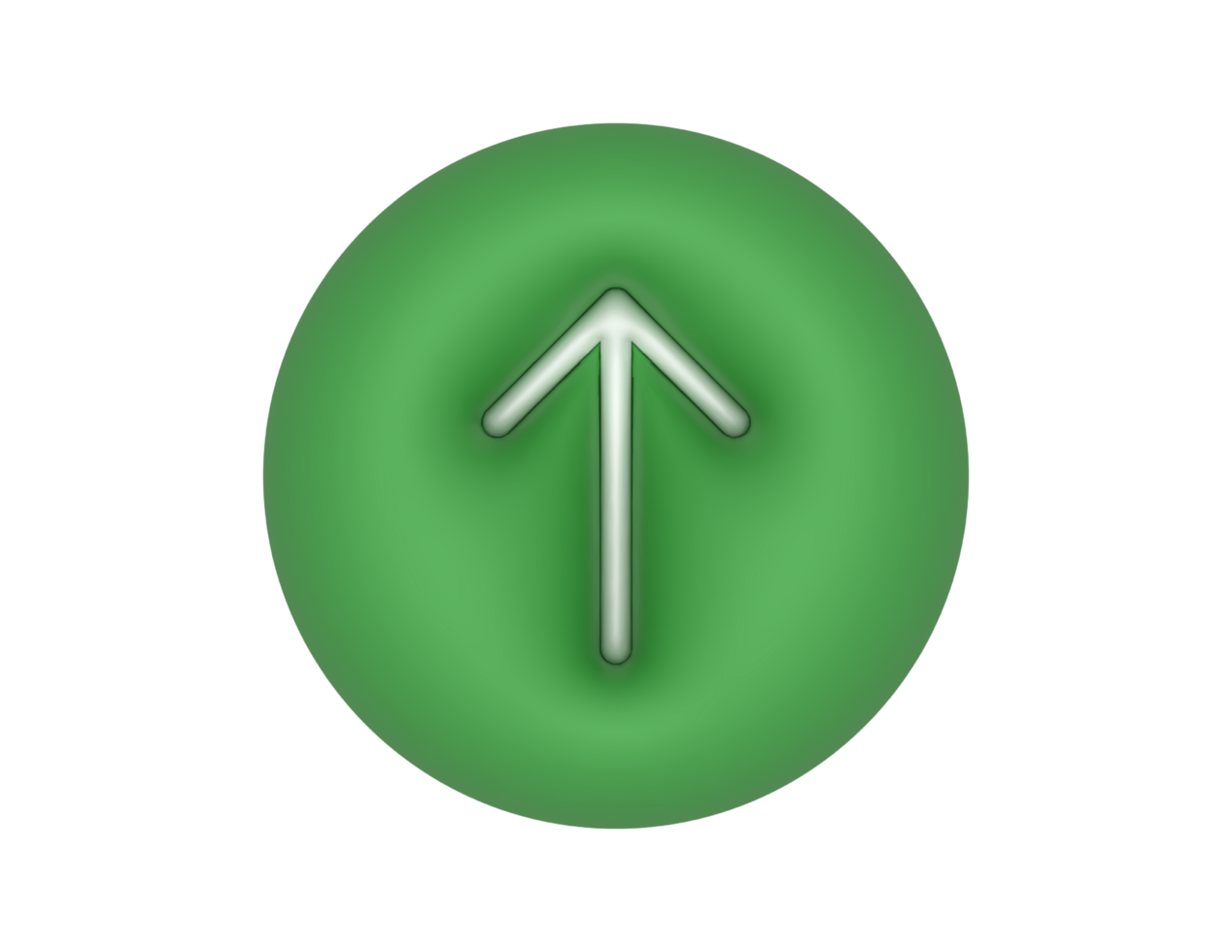 Up Arrow Green Circle transparent background png