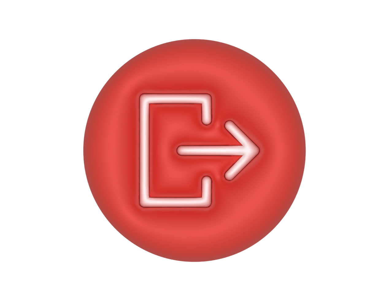 Red Circle Logout Arrow transparent background png