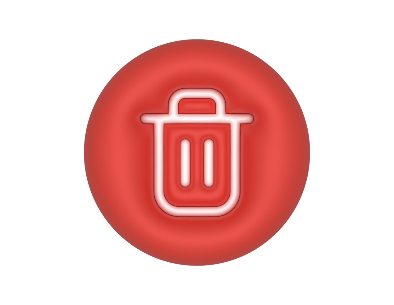 Trash Bin Red Circle Button transparent background png