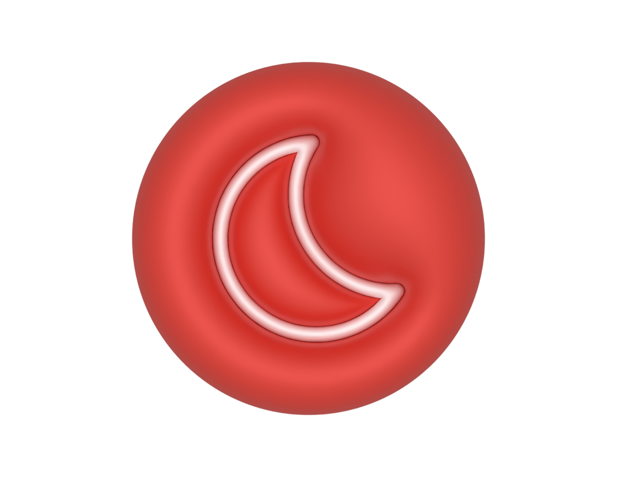 Night Mode Moon Red Circle transparent background png