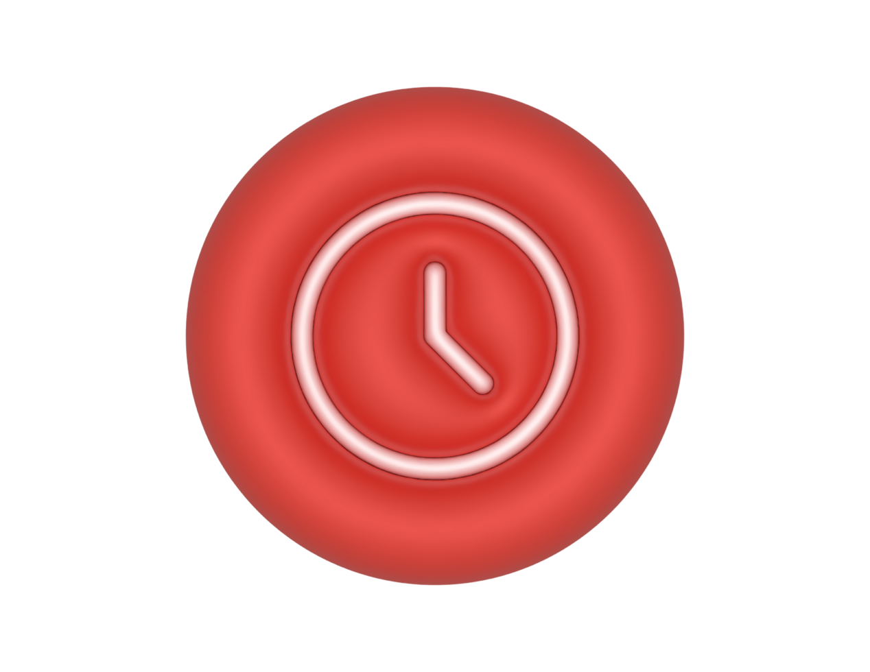 Red Circle Time transparent background png