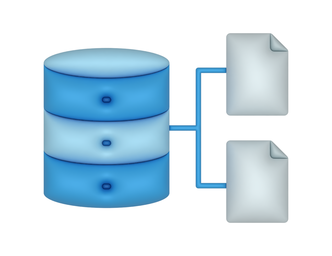 bleu base de données serveur hébergement des dossiers png