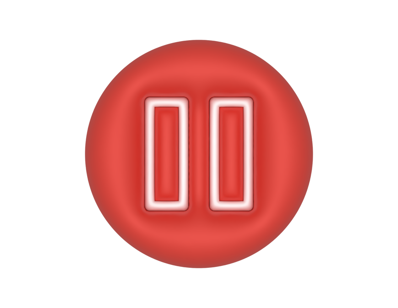 Red Circle Pause Button transparent background png