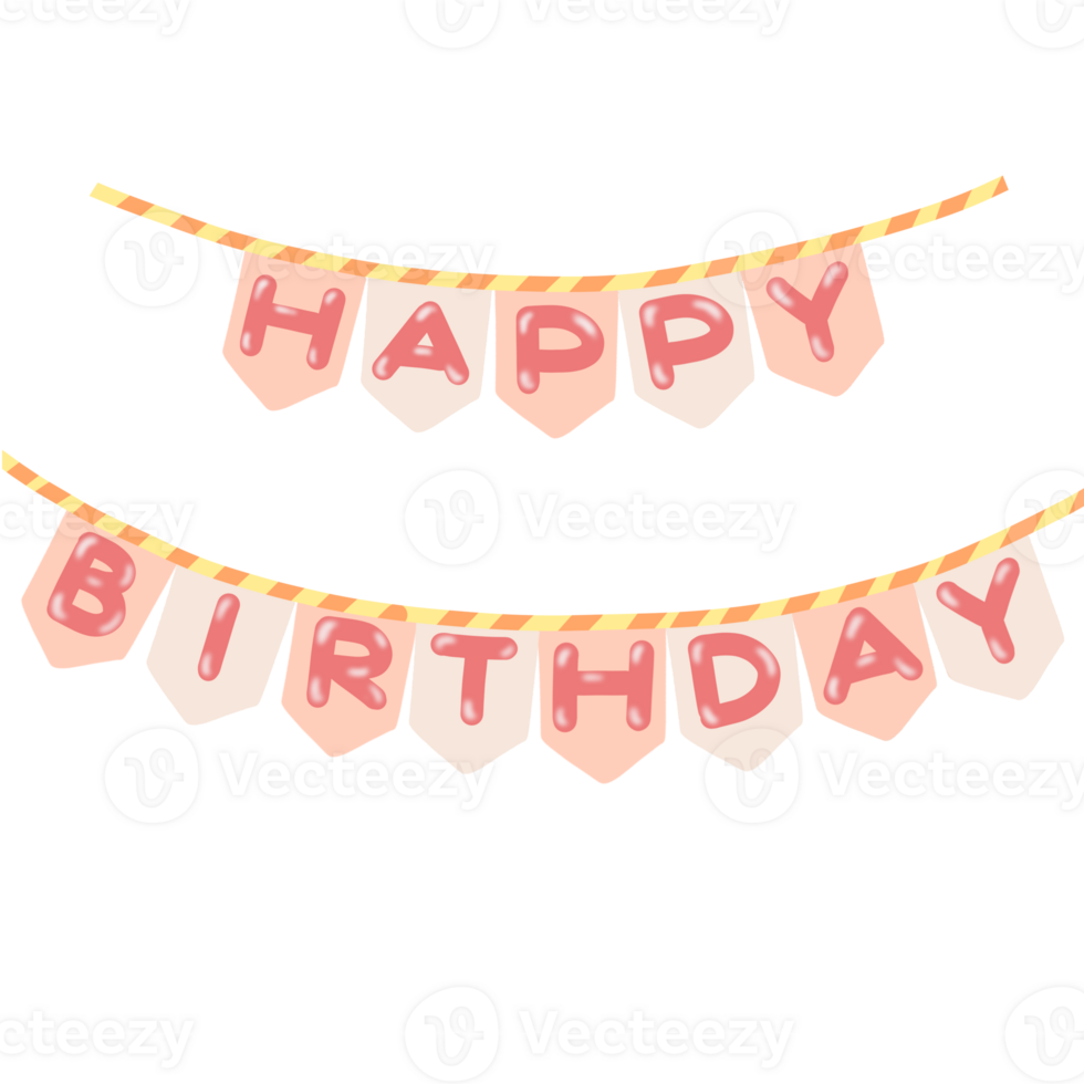 Birthday party elements png