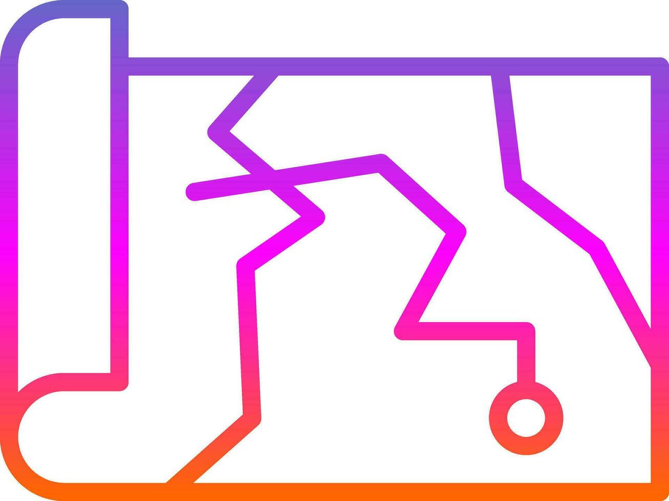 Treasure Map Vector Icon Design