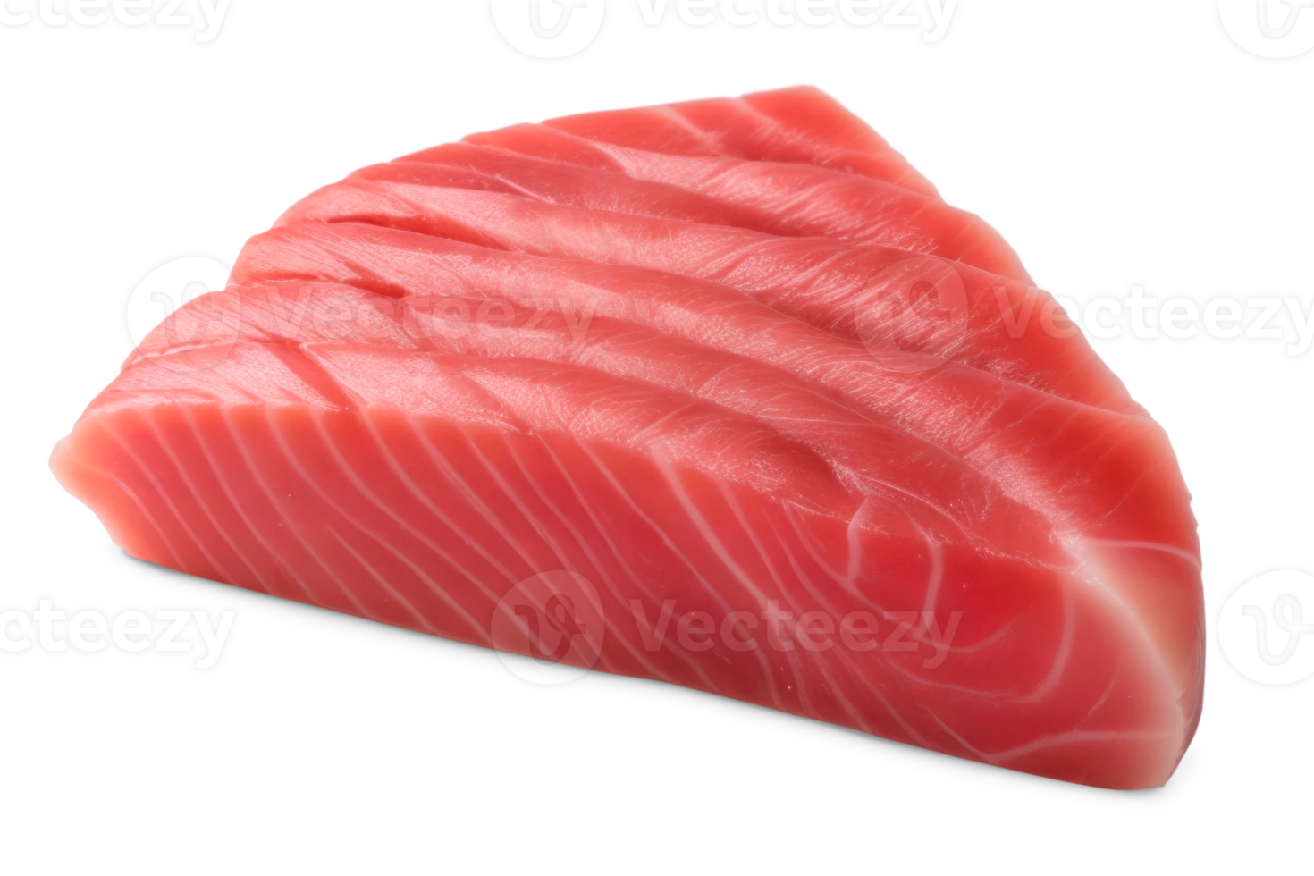 Raw Tuna sashimi isolated on transparent background. AI generative png