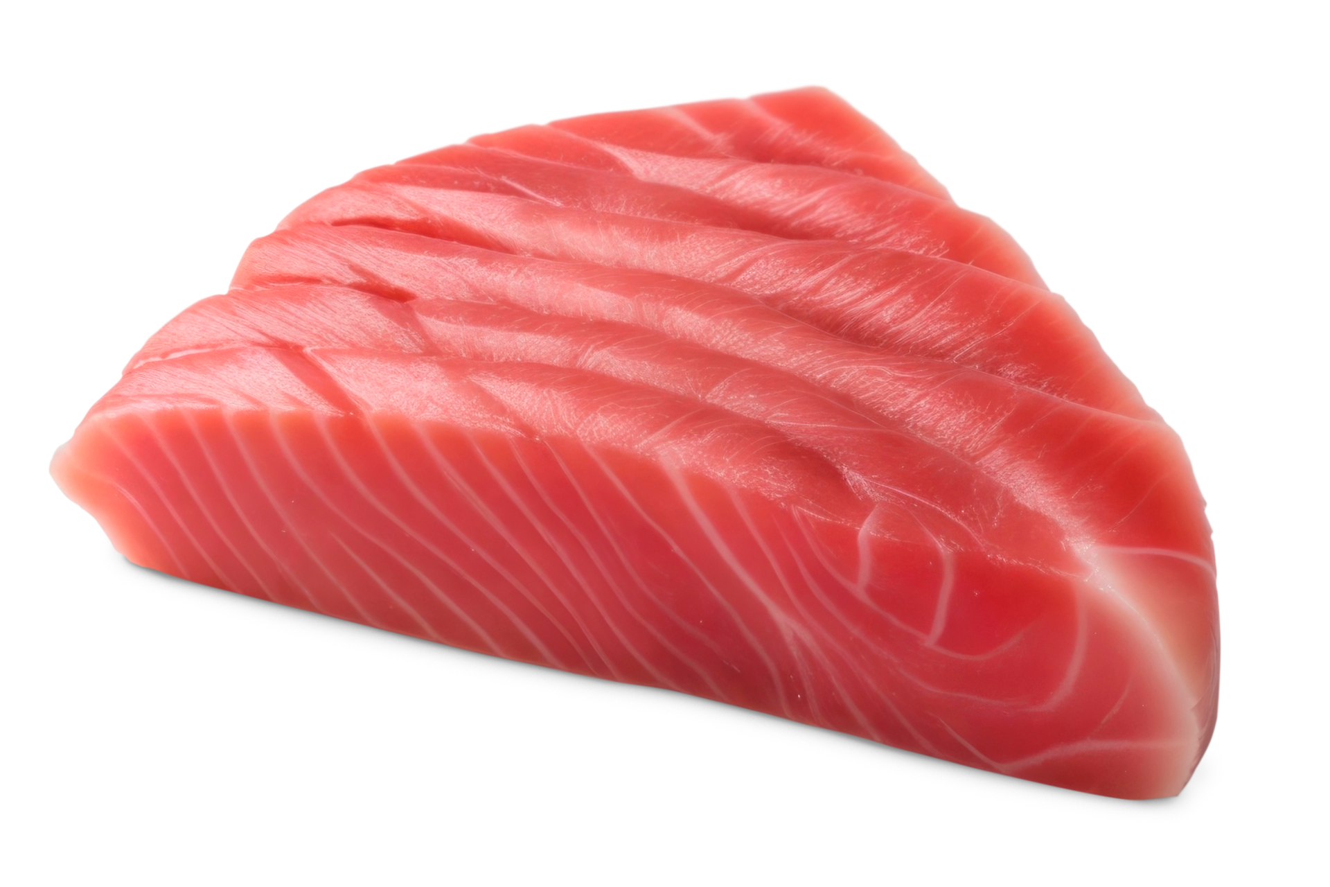 Raw Tuna sashimi isolated on transparent background. AI generative
