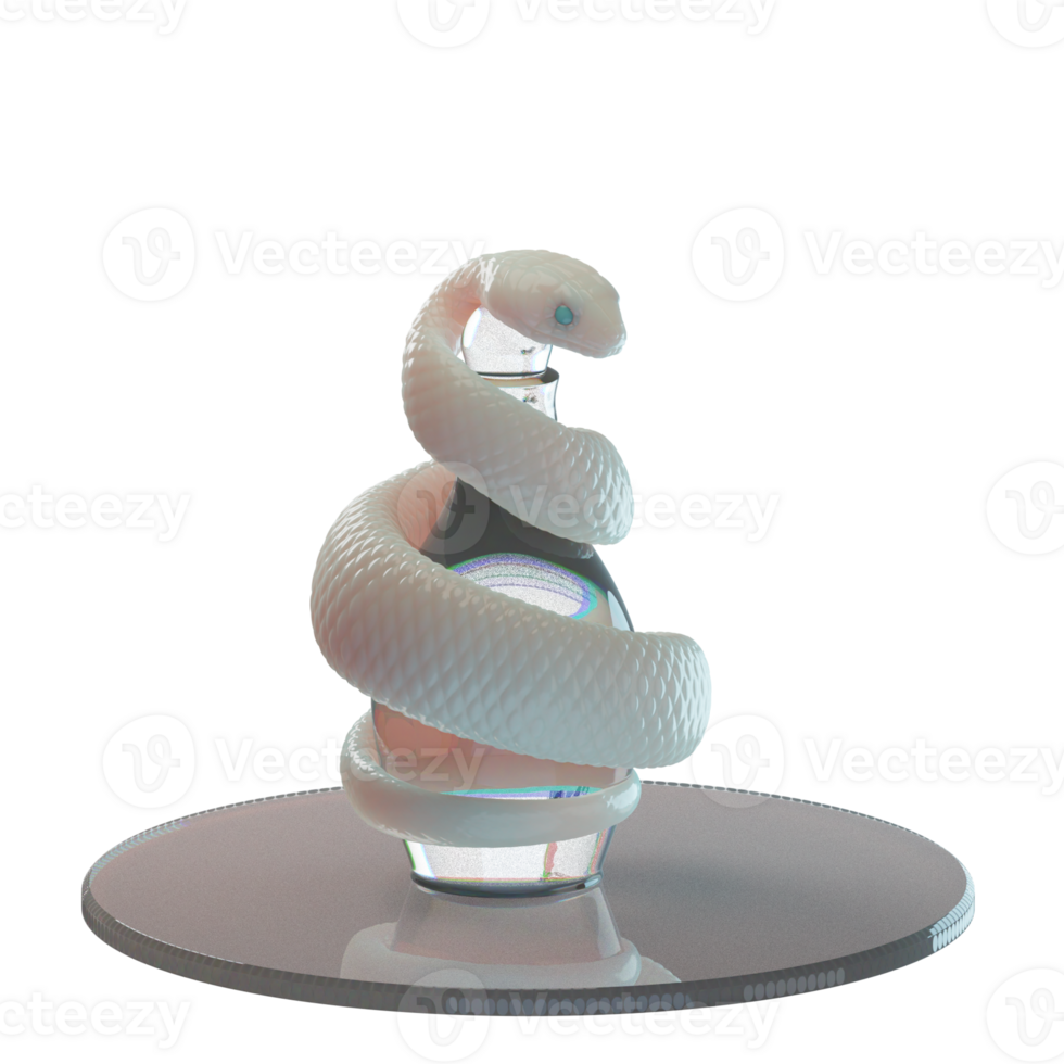 snake bottle stylist 3d png