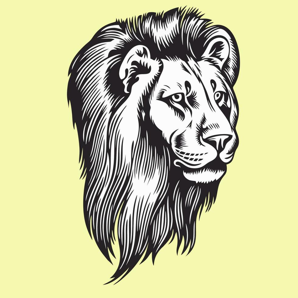 mejor ilustración de león Rey para mascota, logo o pegatina vector