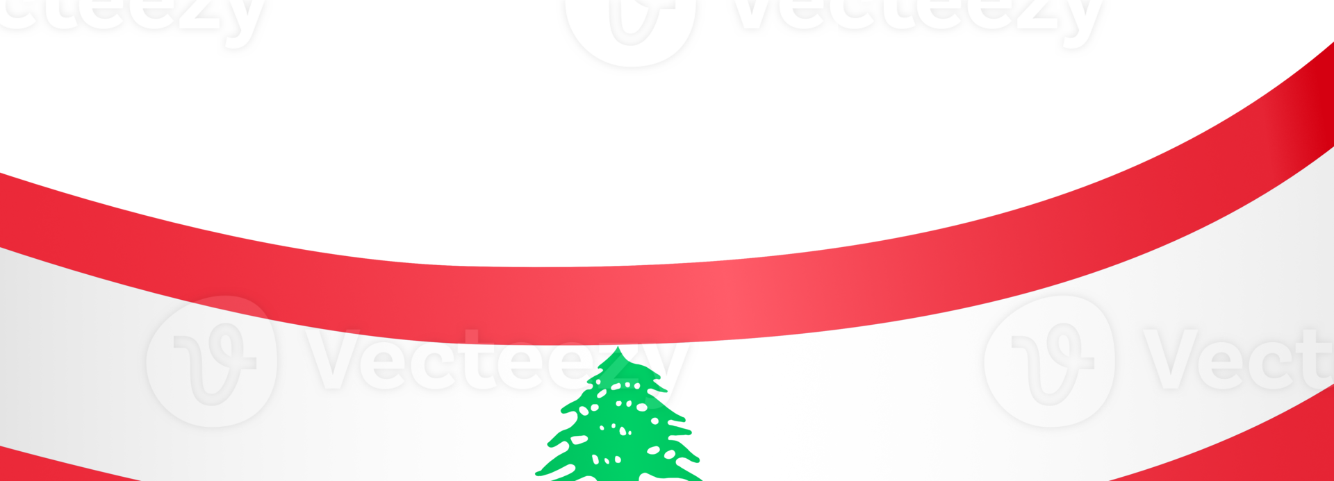 Lebanon flag wave isolated on png or transparent background