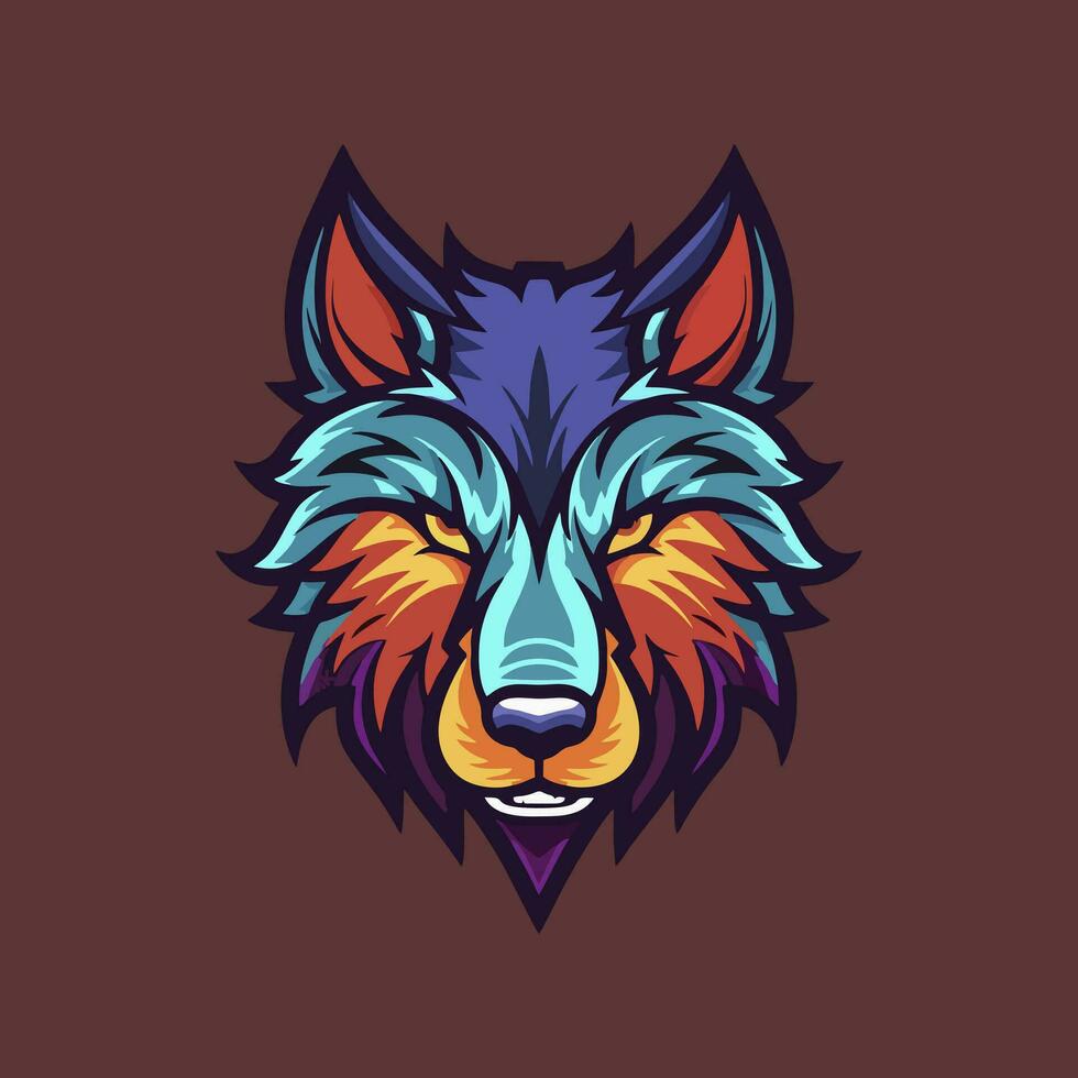 best illustration of wild wolf for mascot, logo or sticker vector