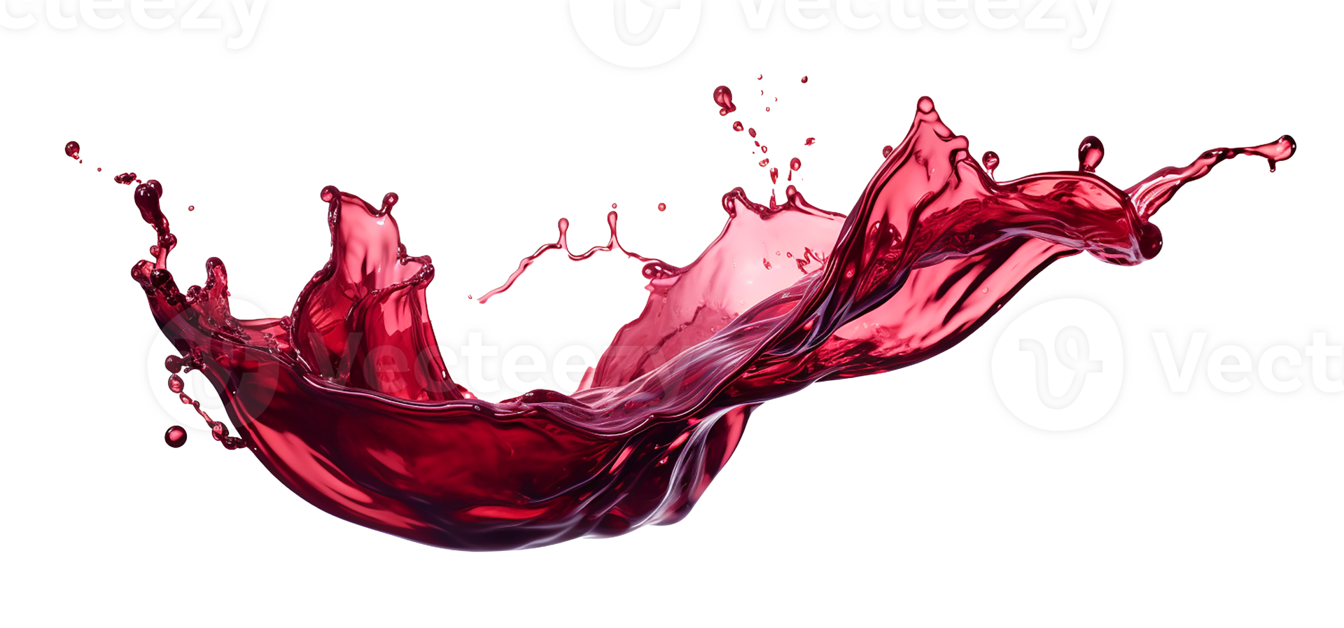 Red wine splash captured in motion. AI Generated png