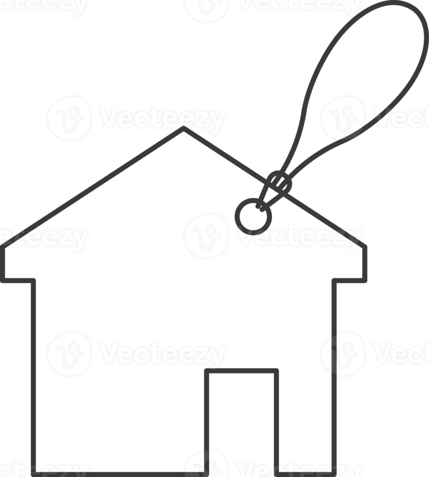 prix étiquette maison étiquette ligne icône png