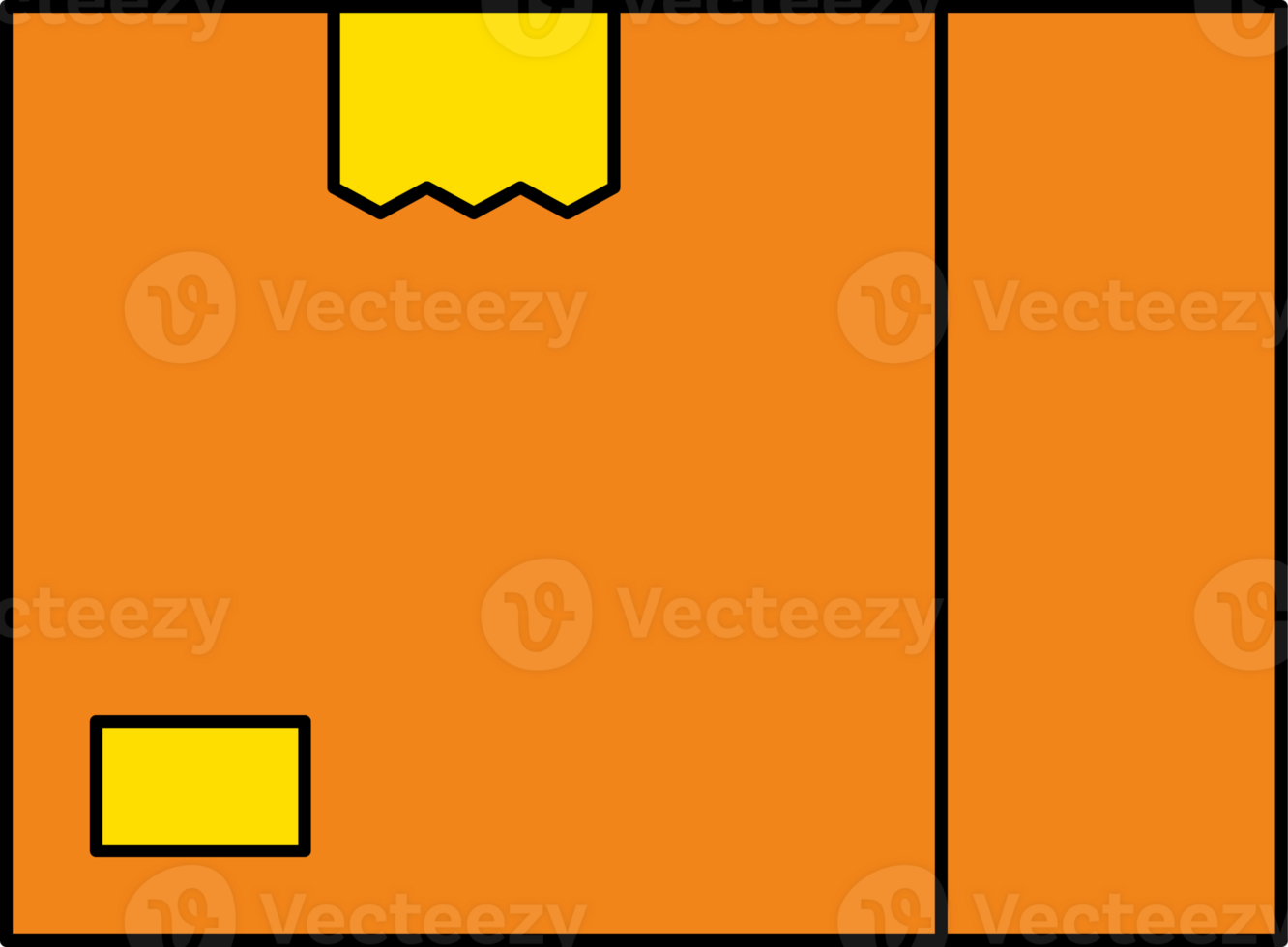 delivery box flat line png