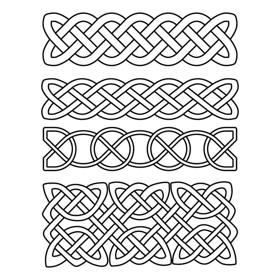 Celtic Knots icon vector set. Celtic signs illustration symbol collection. Celtic drawings symbol or logo.