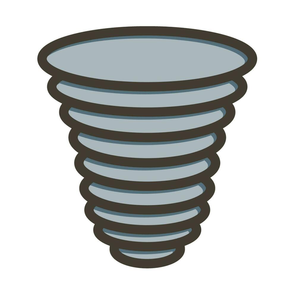 Windstorm Vector Thick Line Filled Colors Icon For Personal And Commercial Use.