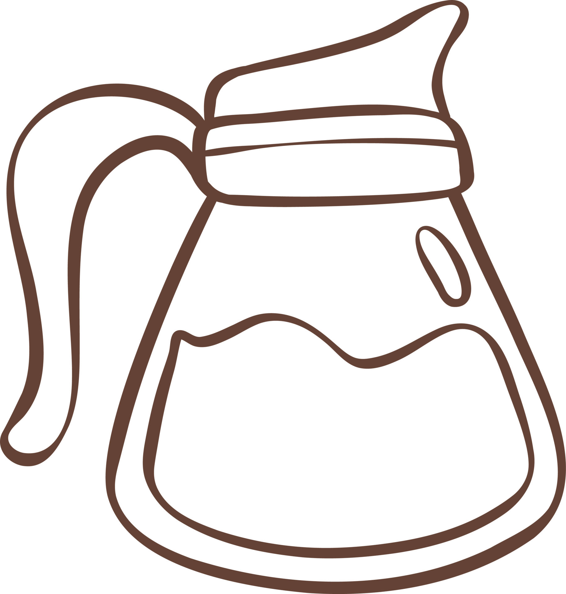 cute coffee jug outline doodle cartoon drawing 27943312 PNG