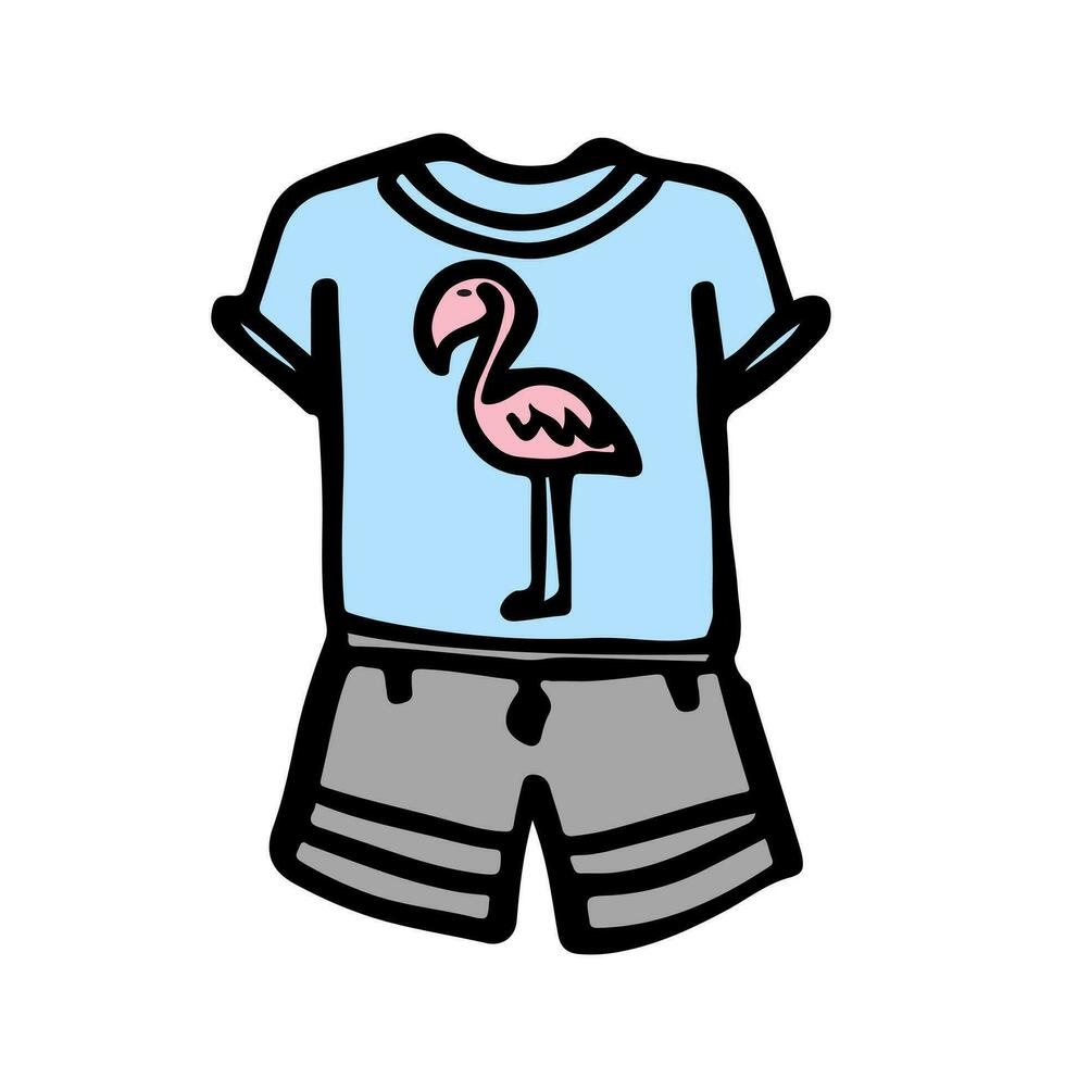 T-shirt and shorts template for website and banner. vector illustration EPS 10.