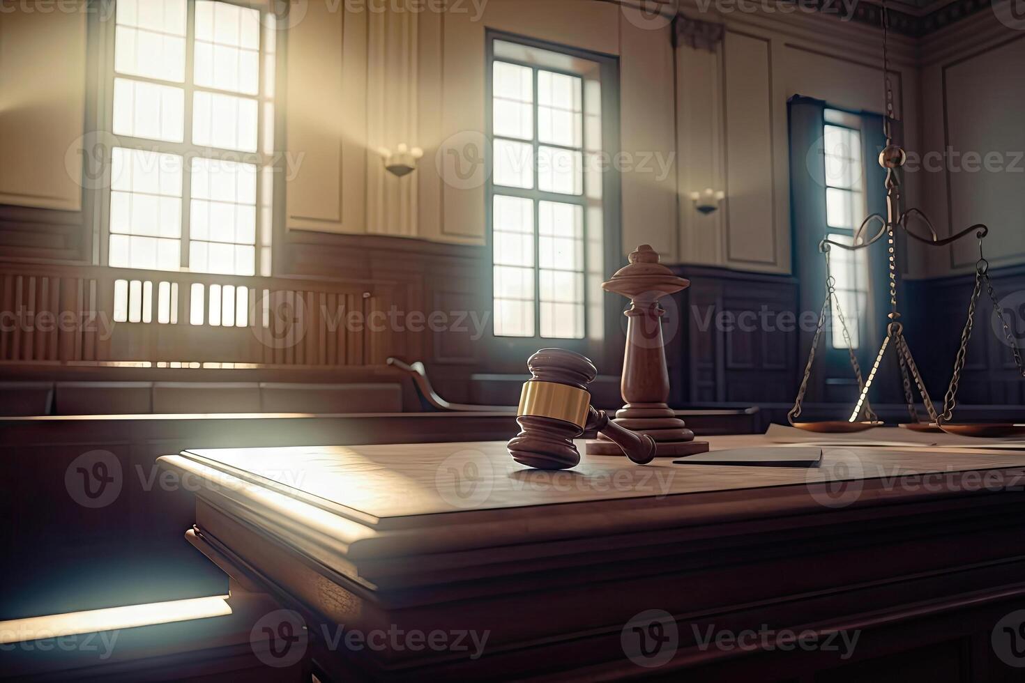 Court of Law - Judge's Gavel and Scales of Justice Amidst the Legal Proceedings - photo