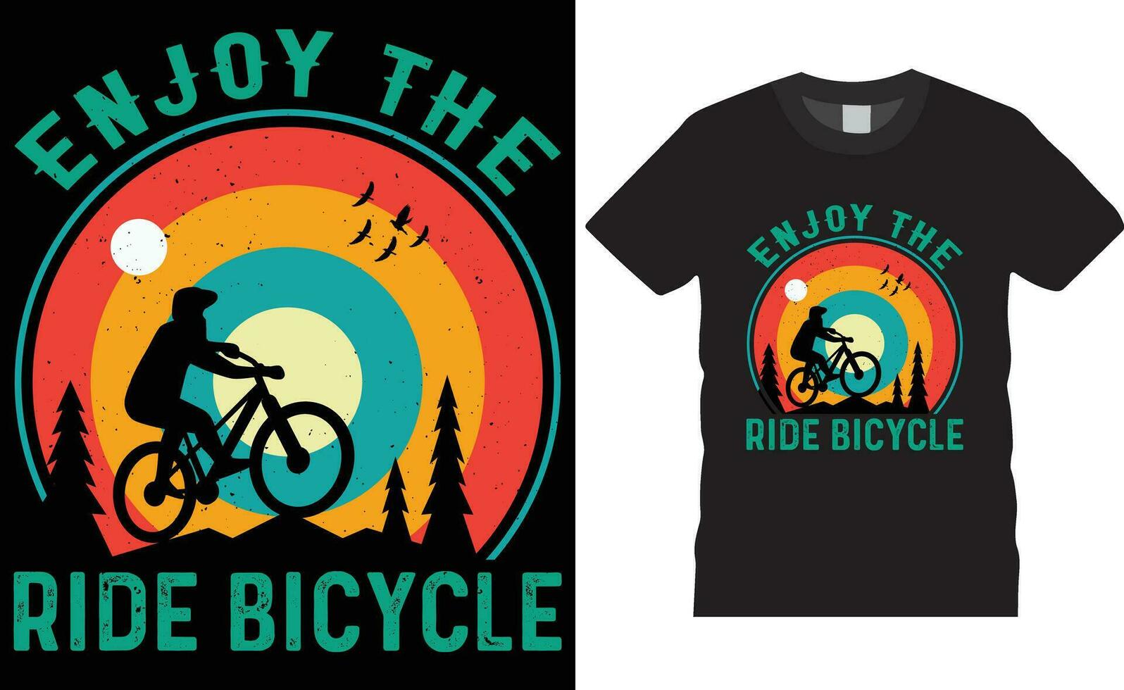 disfrutar el paseo bicicleta bicicleta camiseta diseño vector