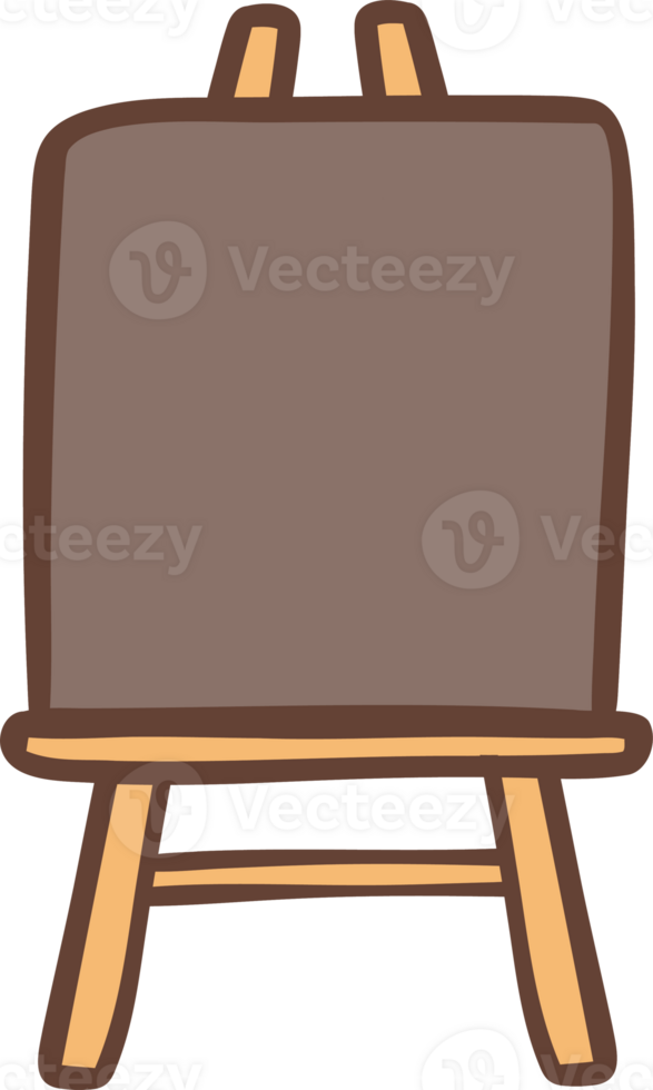 Cafe board open sign empty doodle outline png