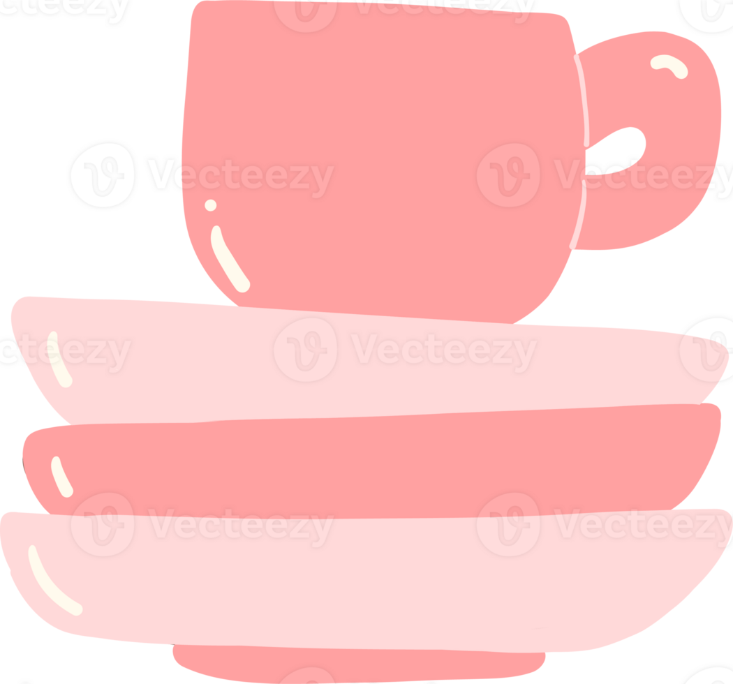 stack of coffee cups flat design png