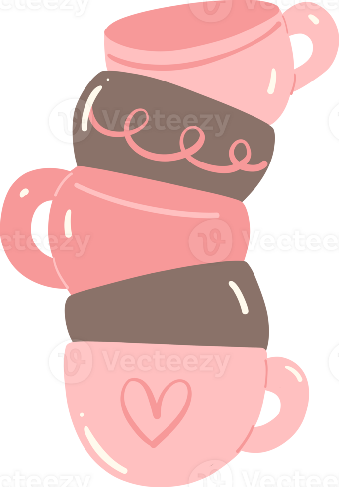 stack of coffee cups flat design 27943765 PNG