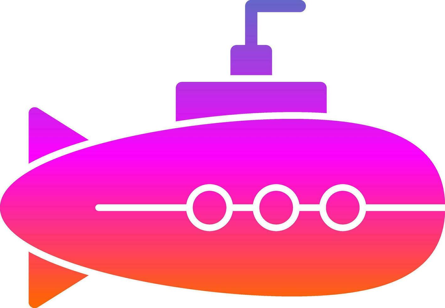 Submarine Vector Icon Design