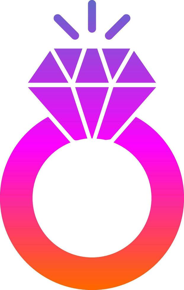 Diamond Ring Vector Icon Design