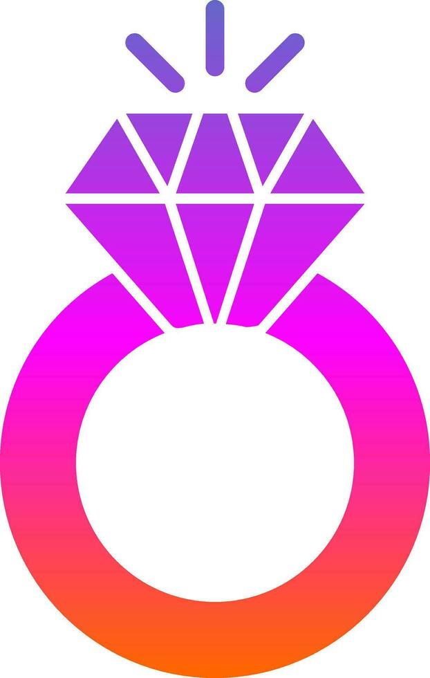 Diamond Ring Vector Icon Design